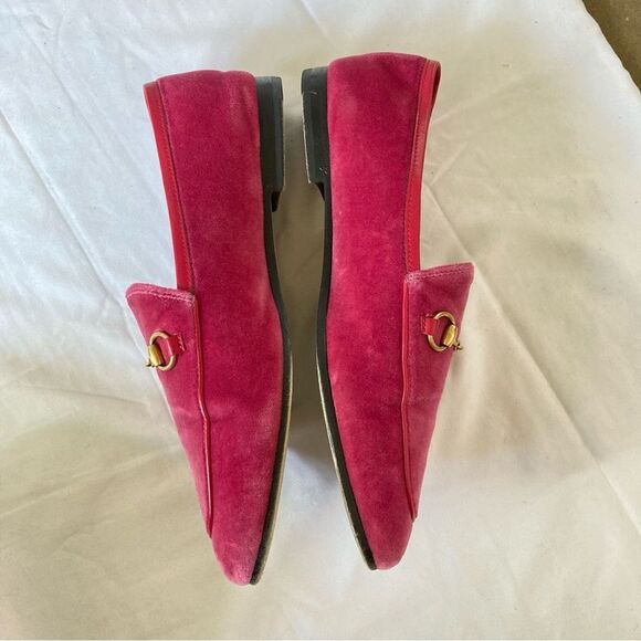 GUCCI 💕Pink 💕 Princeton Loafers Brixton Velvet Bit Loafers Sz. 38.5 - Picture 2 of 11